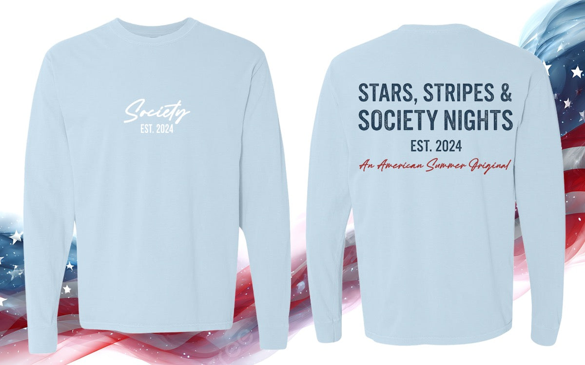 Stars, Stripes, Society Nights Long Sleeve