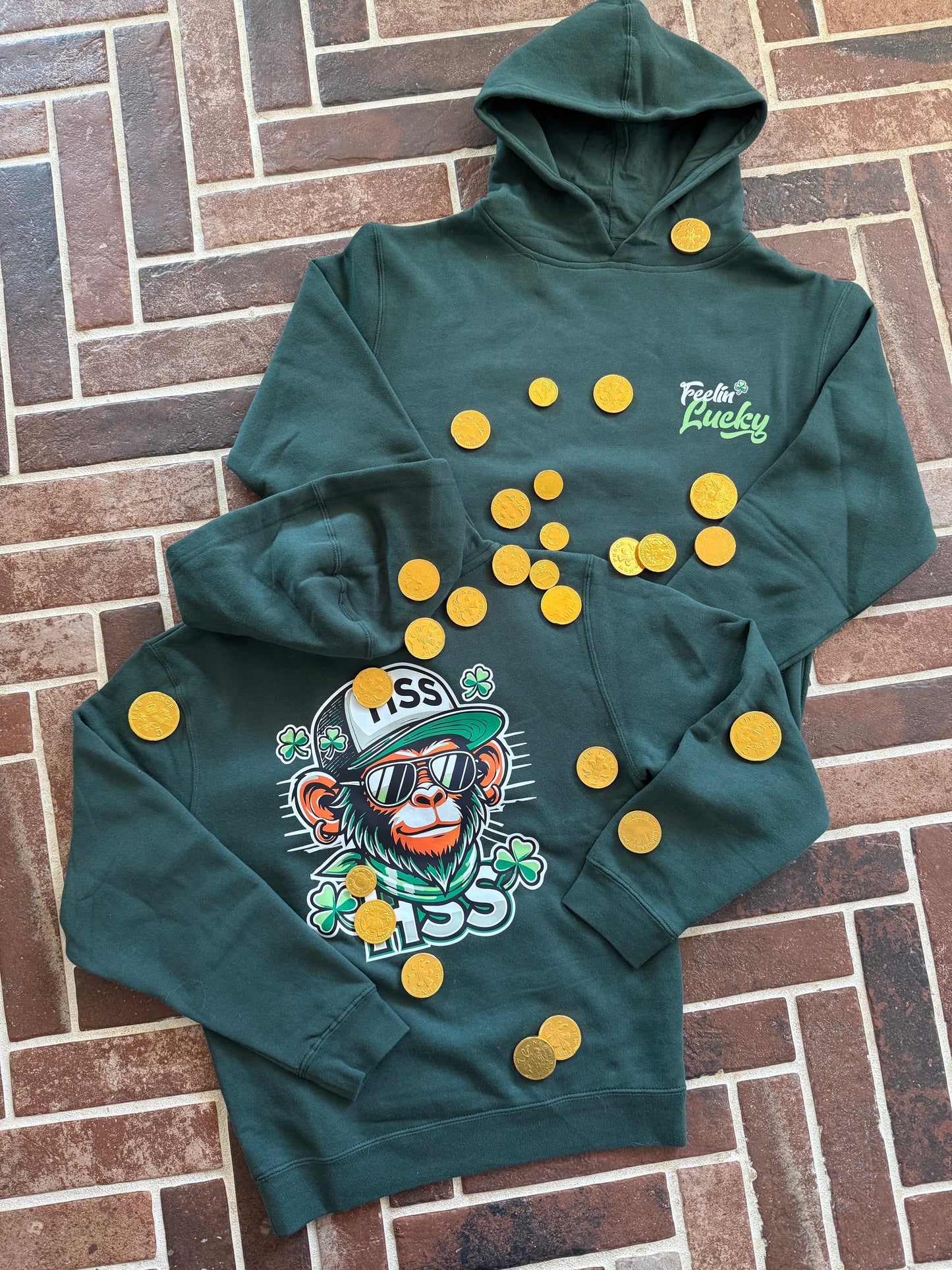 New! Lucky Monkey Hoodie