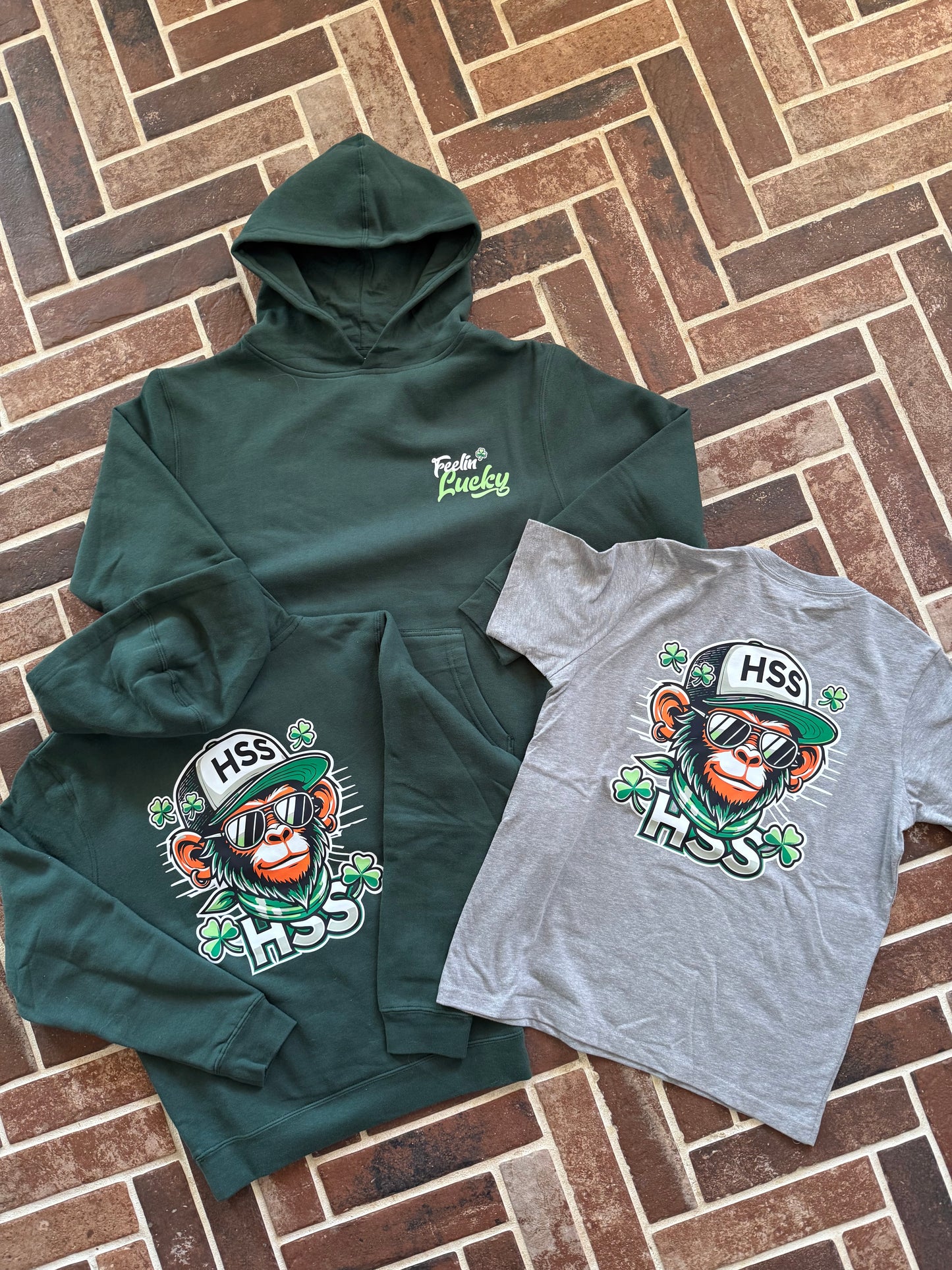 New! Lucky Monkey Hoodie