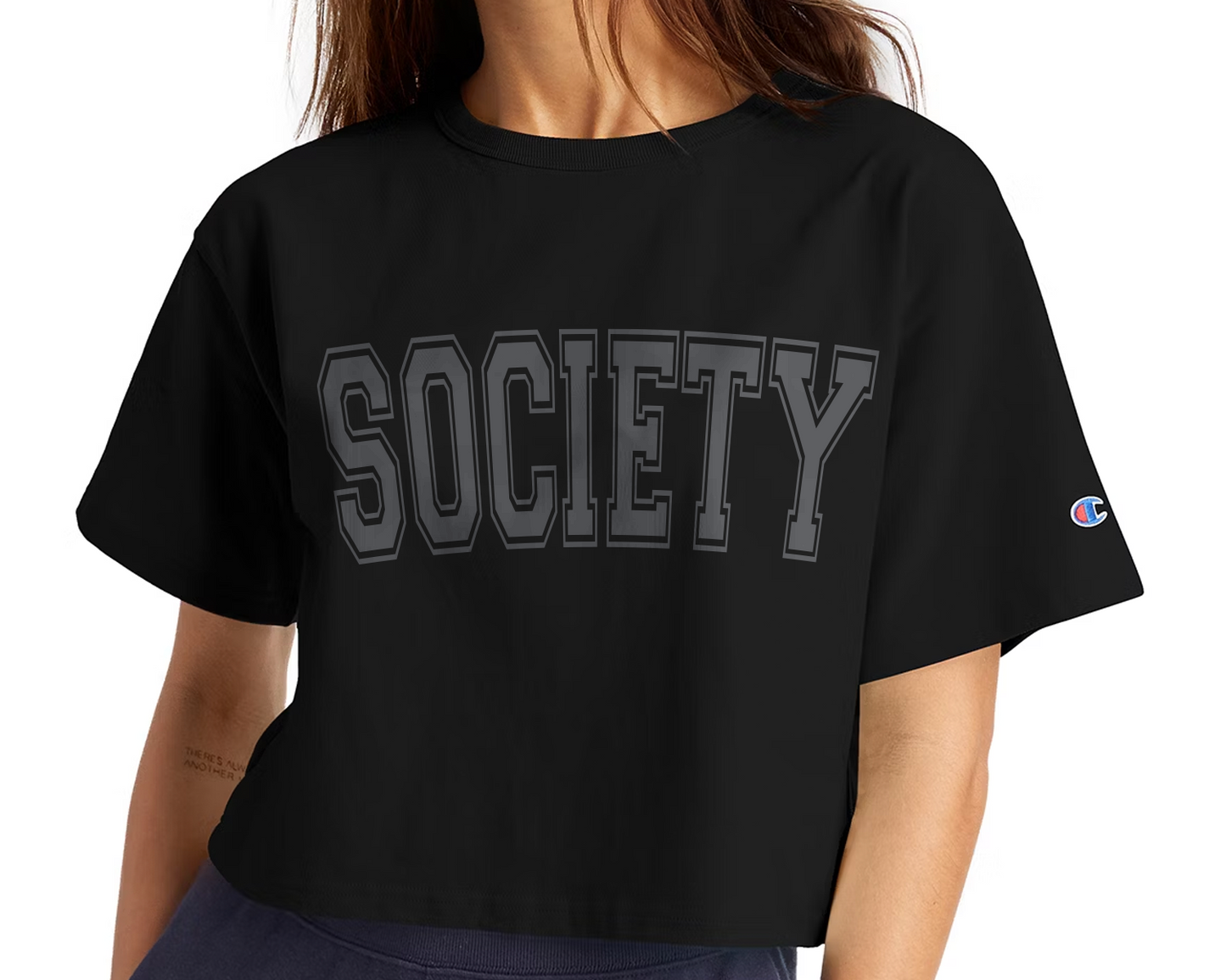 NEW! Society Varsity Crop Tee